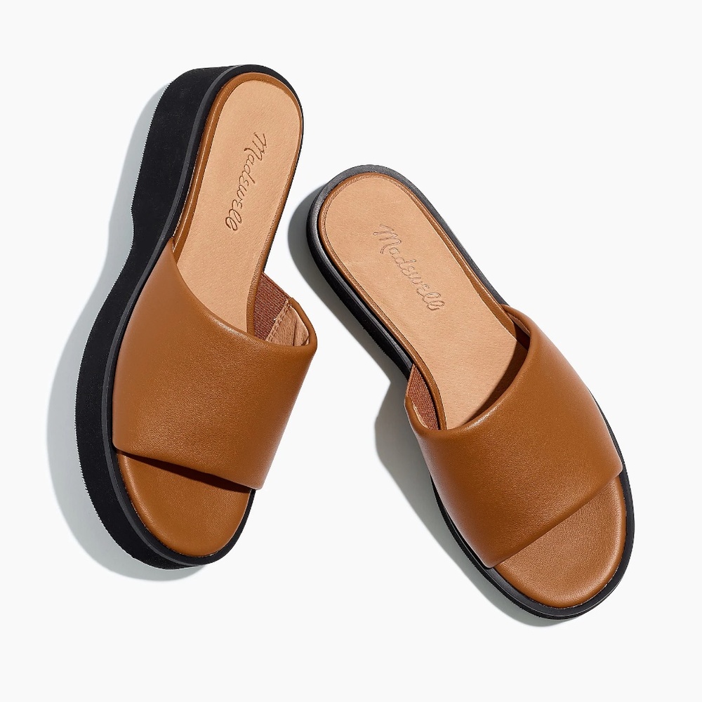 The Meesha Platform Mule Brown Sandals